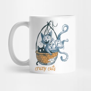 Cats playing with balls of yarn Funny T-shirt 2-03 Mug